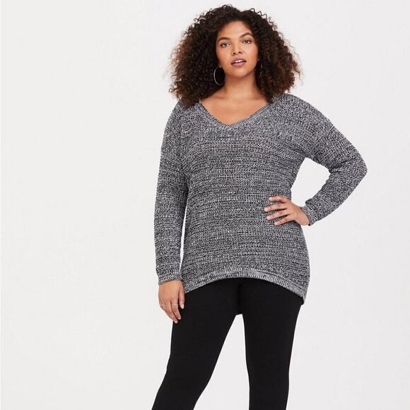 TORRID | Marled Slouchy Tunic Sweater Long Sleeve Knit Top | Sz. 1X - Picture 2 of 8